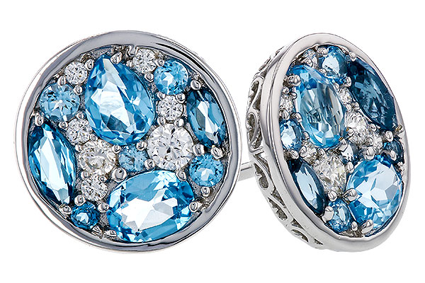 D284-03854: EARRINGS 1.02 TW BLUE TOPAZ 1.18 TGW