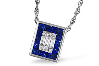 D284-07508: NECKLACE .84 SAPPHIRE TW 1.02 TGW