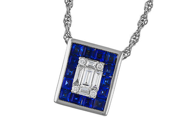 D284-07508: NECKLACE .84 SAPPHIRE TW 1.02 TGW