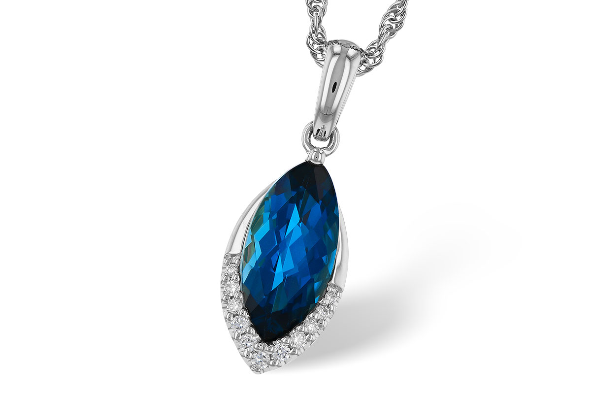 D284-07545: NECK 2.14 LONDON BLUE TOPAZ 2.20 TGW (12x6MM MQ)