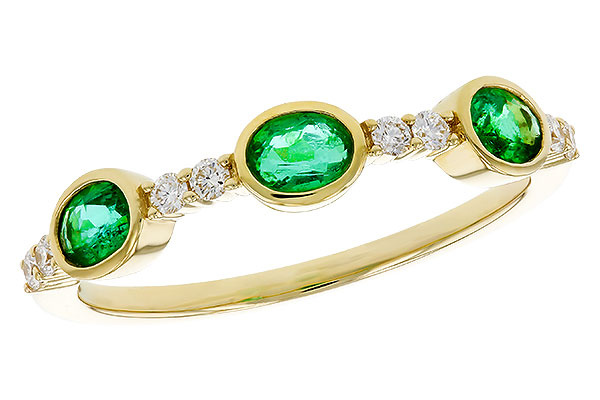 D284-08372: LDS WEDDING RG .46 TW EMERALD .58 TGW