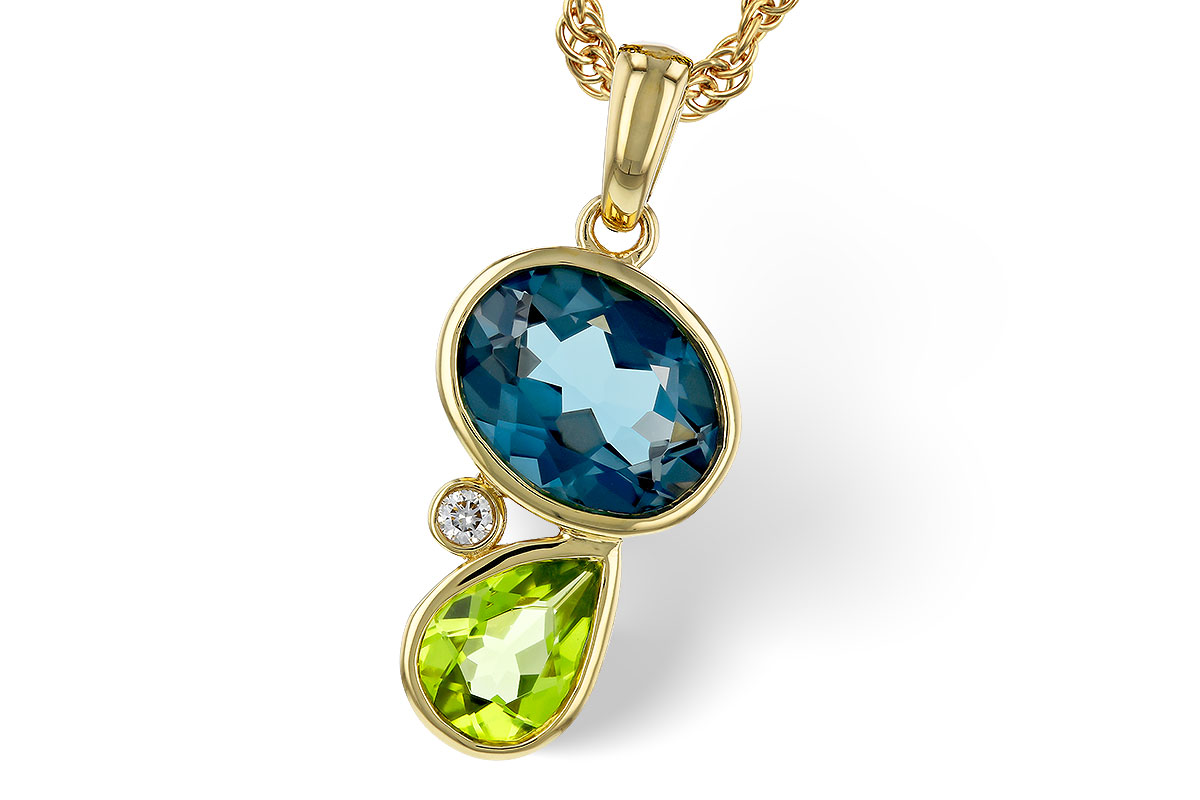 D284-08408: NECKLACE 2.43 SEMI-PREC (PER,LBT) 2.45 TGW