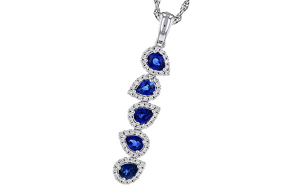 D284-08454: NECKLACE .95 TW SAPPIRE 1.19 TGW