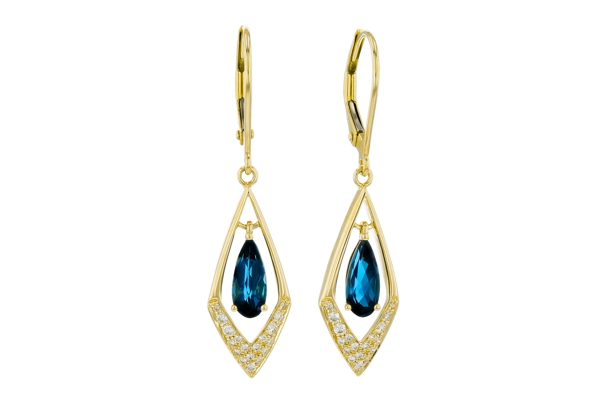 D284-92936: EARR 1.07 TW LONDON BLUE TOPAZ 1.22 TGW