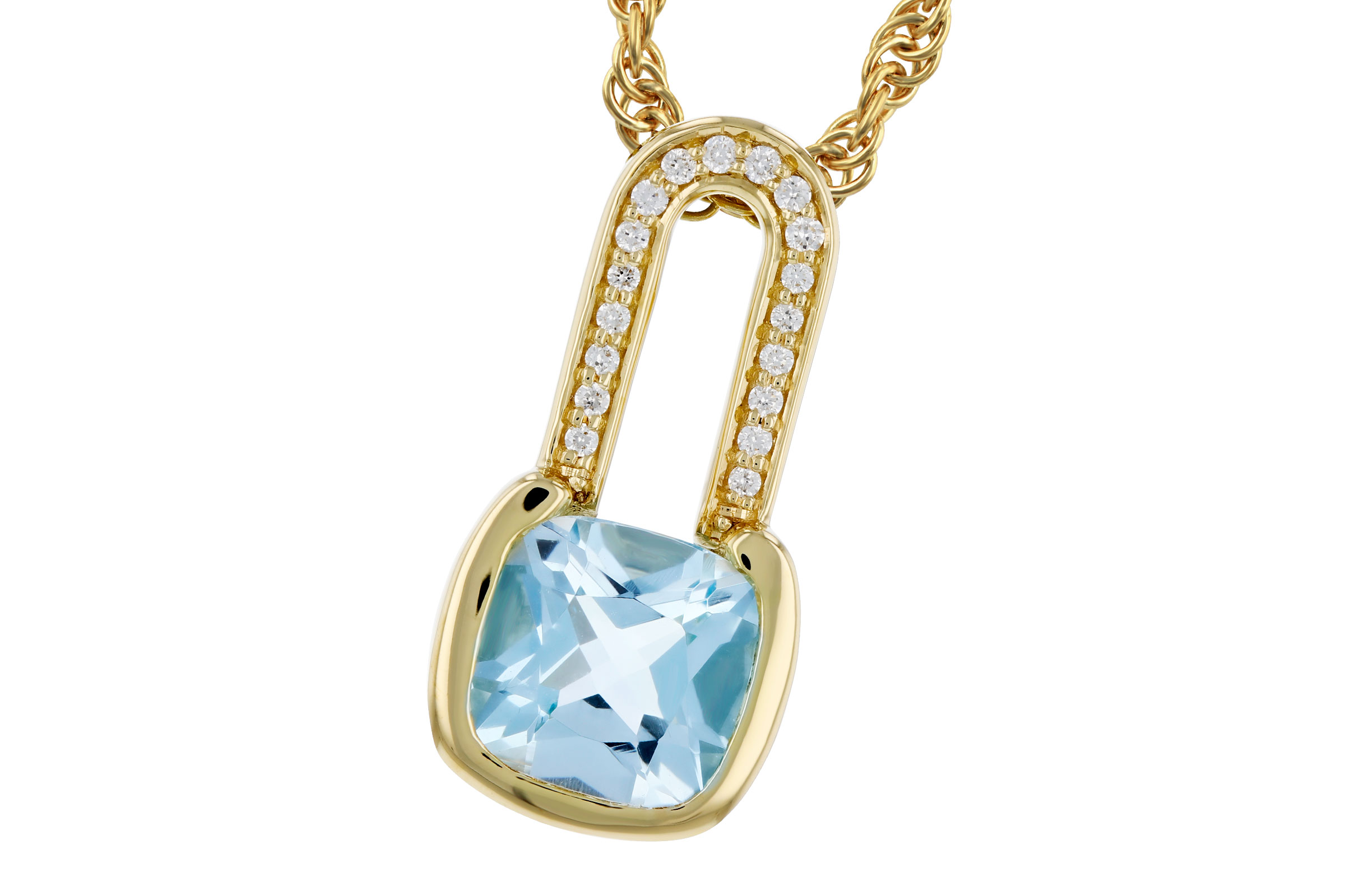 D284-93836: NECKLACE .91 SKY BLUE TOPAZ .95 TGW (6MM BT)