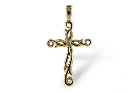 E015-85681: CROSS PENDANT .01 BR