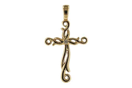 E015-85681: CROSS PENDANT .01 BR