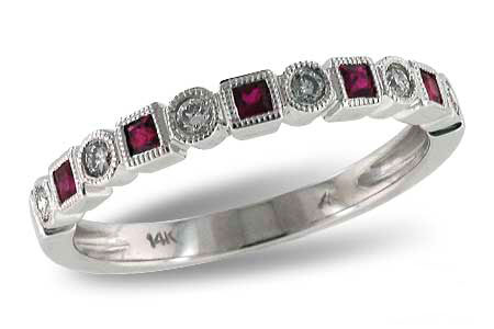 E105-88454: LDS WED RG .18 RUBY .30 TGW