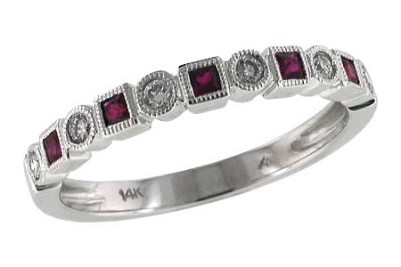 E105-88454: LDS WED RG .18 RUBY .30 TGW