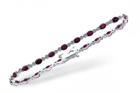 E193-17481: BRACELET 4.08 RUBY 4.55 TGW