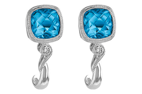 E196-79363: EARR 2.10 BLUE TOPAZ 2.14 TGW