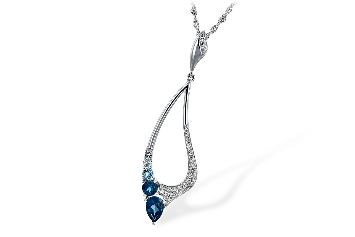 E198-61108: NECK .83 BLUE TOPAZ 1.00 TGW