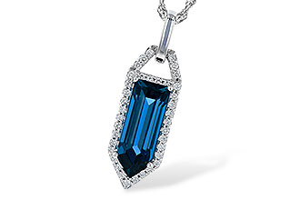 E282-20190: NECK 2.95 LONDON BLUE TOPAZ 3.12 TGW