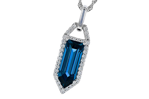 E282-20190: NECK 2.95 LONDON BLUE TOPAZ 3.12 TGW