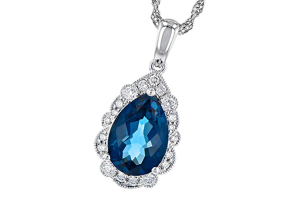 E282-24808: NECK 2.25 LONDON BLUE TOPAZ 2.40 TGW (10x7 PS)