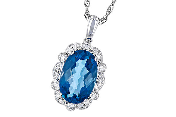 E282-26599: NECK 3.60 LONDON BLUE TOPAZ 3.77 TGW (12x8MM LBT)