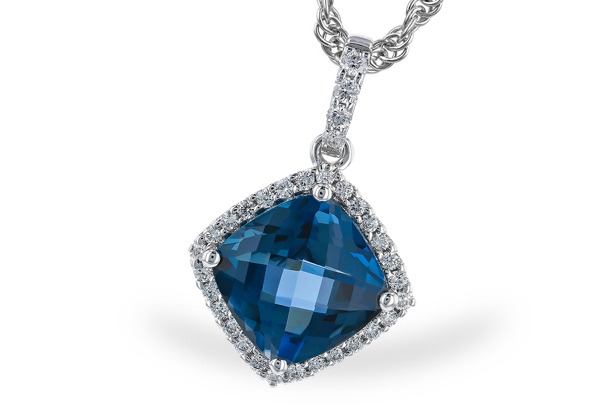 E283-12954: NECK 1.09 LONDON BLUE TOPAZ 1.20 TGW