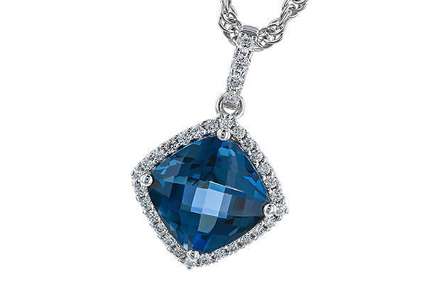 E283-12954: NECK 1.09 LONDON BLUE TOPAZ 1.20 TGW