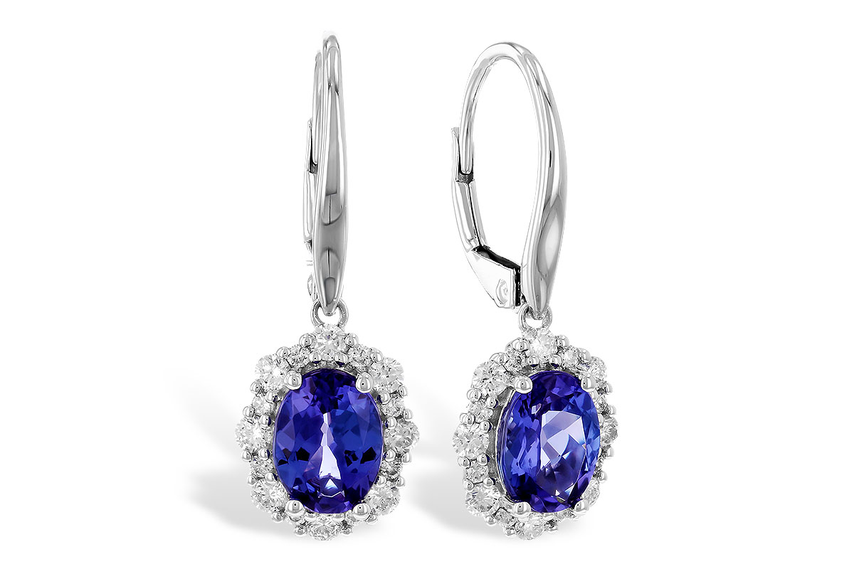 E283-13826: EARR 1.28 TW TANZANITE 1.72 TGW (7x5 OVAL)