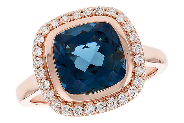 E283-15672: LDS RG 3.85 LONDON BLUE TOPAZ 4.15 TGW (9MM LBT)