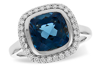 E283-15672: LDS RG 3.85 LONDON BLUE TOPAZ 4.15 TGW (9MM LBT)