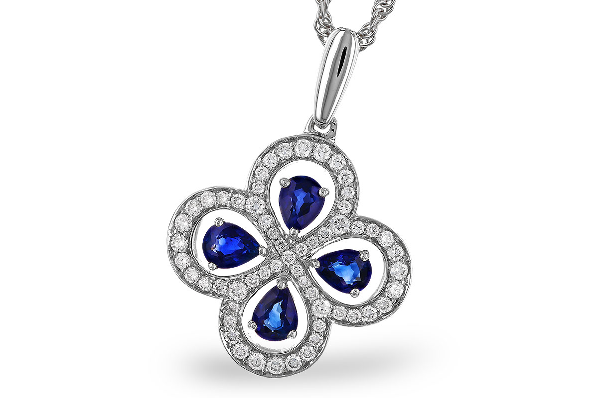 E284-02045: NECKLACE .68 SAPPHIRE TW .96 TGW
