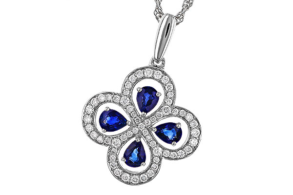E284-02045: NECKLACE .68 SAPPHIRE TW .96 TGW