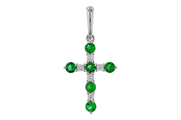 E284-02054: PENDANT .27 TW EMERALD .35 TGW
