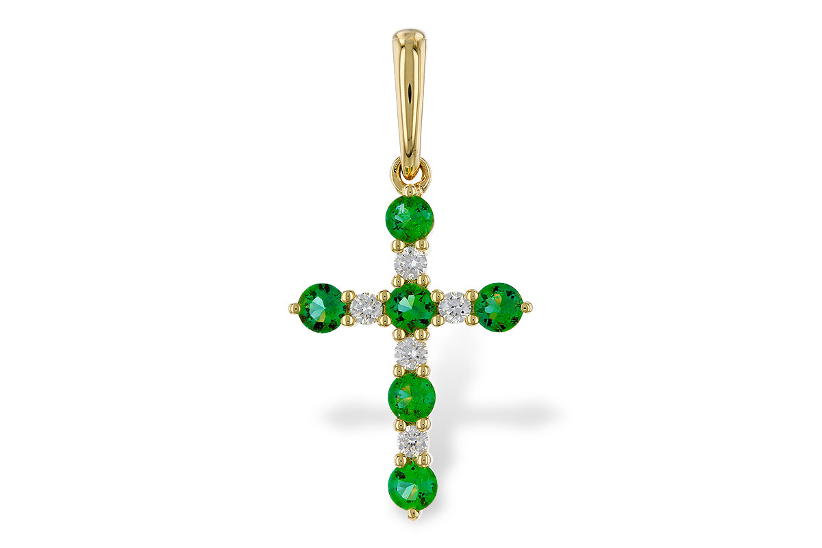 E284-02054: PENDANT .27 TW EMERALD .35 TGW
