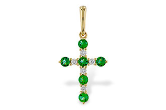 E284-02054: PENDANT .27 TW EMERALD .35 TGW