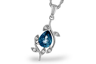 E284-03881: NECK 1.20 LONDON BLUE TOPAZ 1.25 TGW (8x6MM LBT)