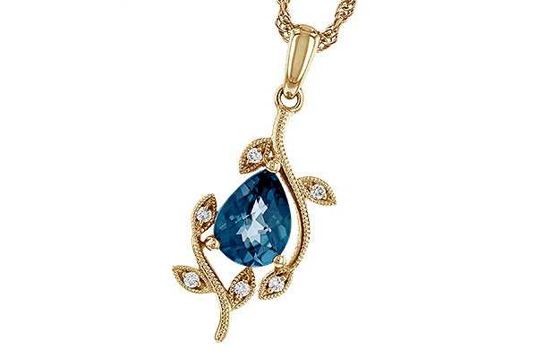 E284-03881: NECK 1.20 LONDON BLUE TOPAZ 1.25 TGW (8x6MM LBT)