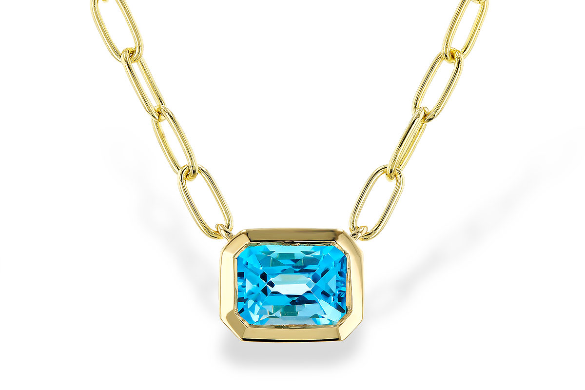 E284-05717: NECKLACE 1.20 SWISS BLUE TOPAZ (18")
