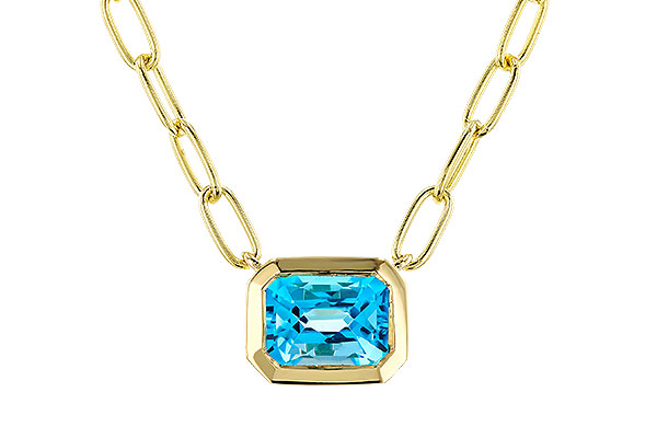E284-05717: NECKLACE 1.20 SWISS BLUE TOPAZ (18")