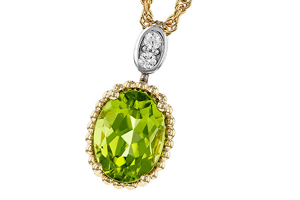 E284-07526: NECKLACE 1.22 PERIDOT 1.25 TGW (8x6MM OV)