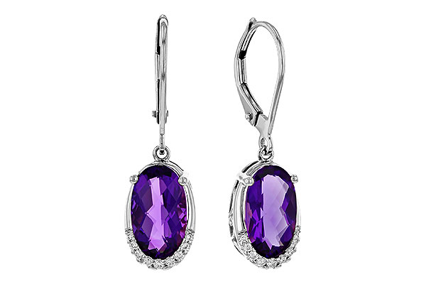 E284-07545: EARRINGS 2.70 TW AMETHYST 2.78 TGW (10x6MM OV)