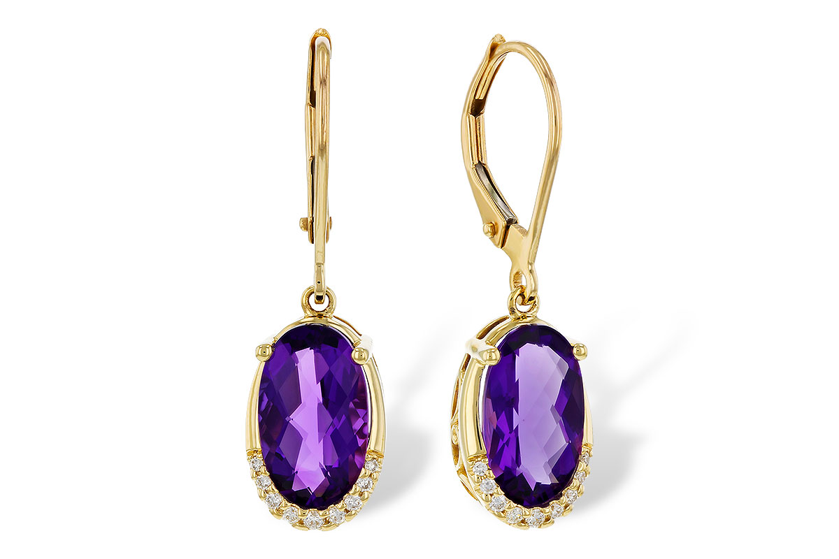 E284-07545: EARRINGS 2.70 TW AMETHYST 2.78 TGW (10x6MM OV)
