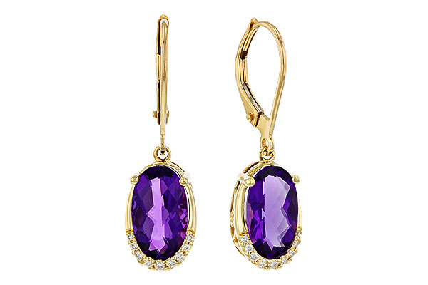 E284-07545: EARRINGS 2.70 TW AMETHYST 2.78 TGW (10x6MM OV)