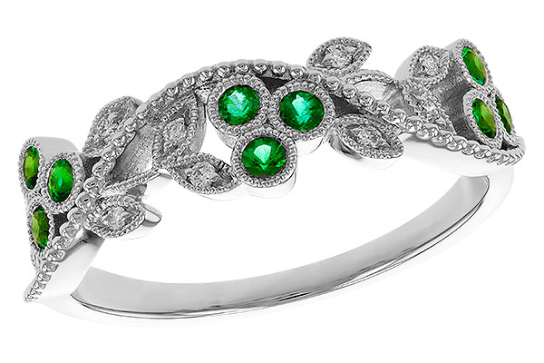 E284-08372: LDS WED RG .17 EMERALD TW .23 TGW