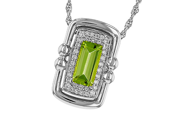 E284-08399: NECKLACE .72 PERIDOT .84 TGW (8x4MM PER)