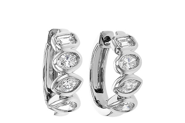 E284-91099: EARRINGS .68 TW FANCY CUT DIAS