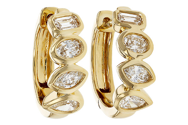 E284-91099: EARRINGS .68 TW FANCY CUT DIAS