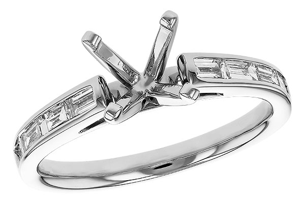 E284-91108: LDS SEMI DIA RG .38 TW BAGUETTES