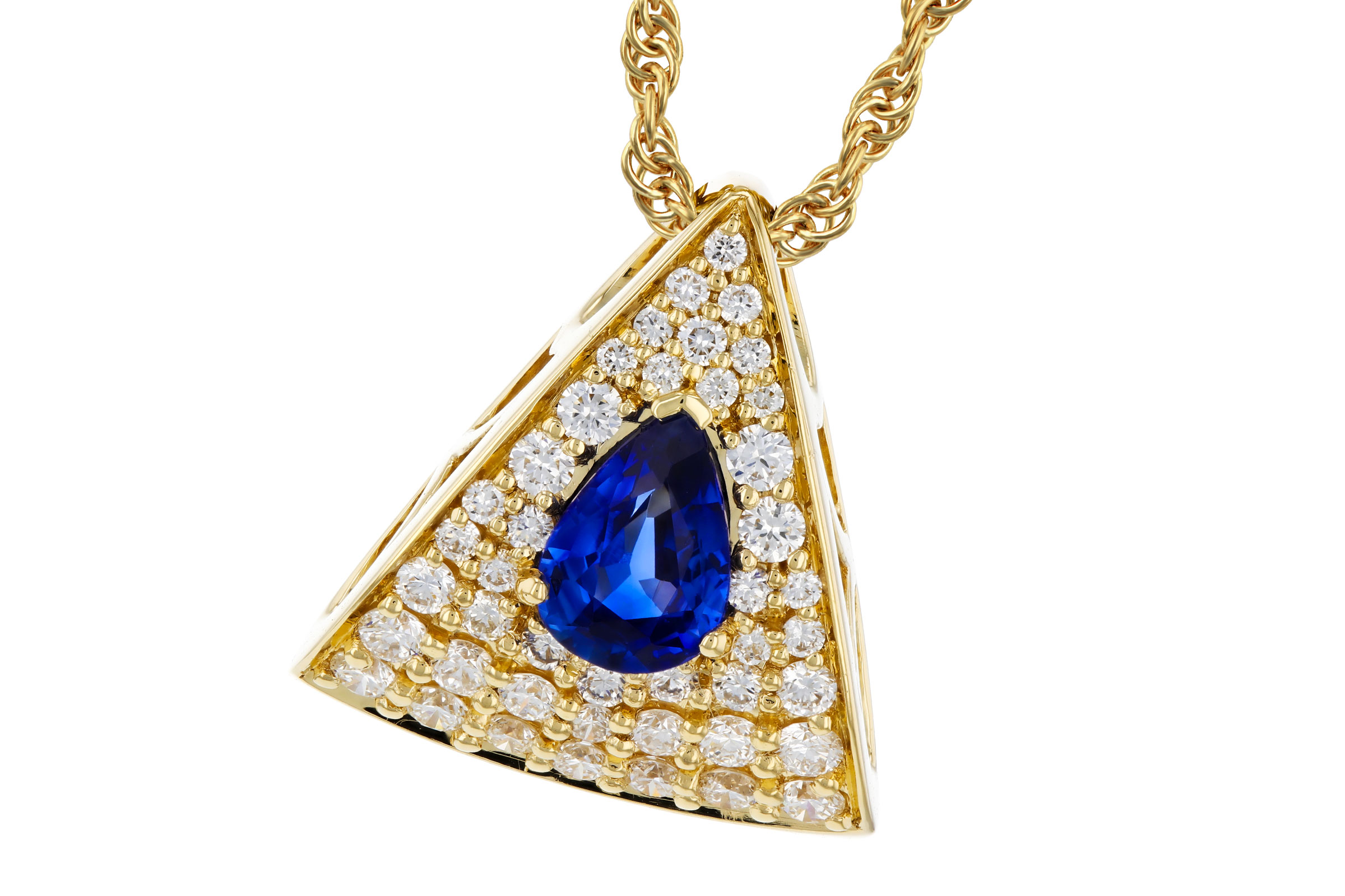 E284-92990: NECKLACE .51 SAPPHIRE .85 TGW (6x4MM SA)