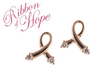 F009-53872: PINK GOLD EARRINGS .07 TW