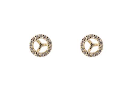F009-53890: SEMI DIA EARR .12 TW (HOLDS .25 EACH)