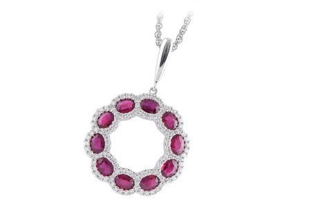 F197-66626: NECK 2.00 RUBY 2.38 TGW