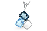 F197-70217: NECK 10.60 BLUE TOPAZ 10.73 TGW