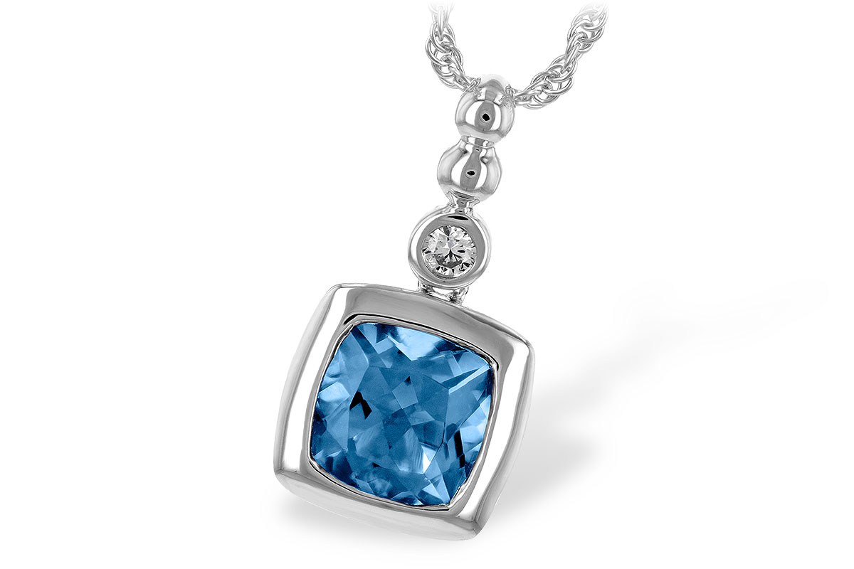 F198-59317: NECK 1.45 BLUE TOPAZ 1.49 TGW