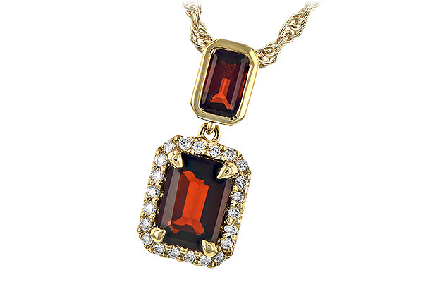 F198-61117: NECK 1.45 TW GARNET 1.56 TGW